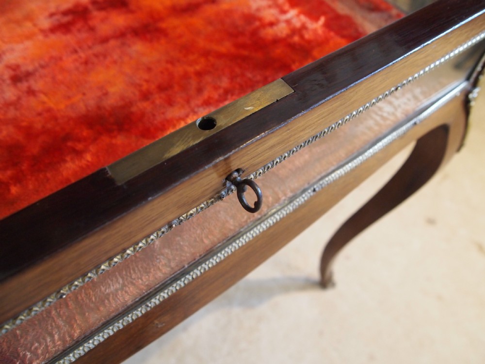 Table bijouterie display fine French Rosewood c1870 View IX