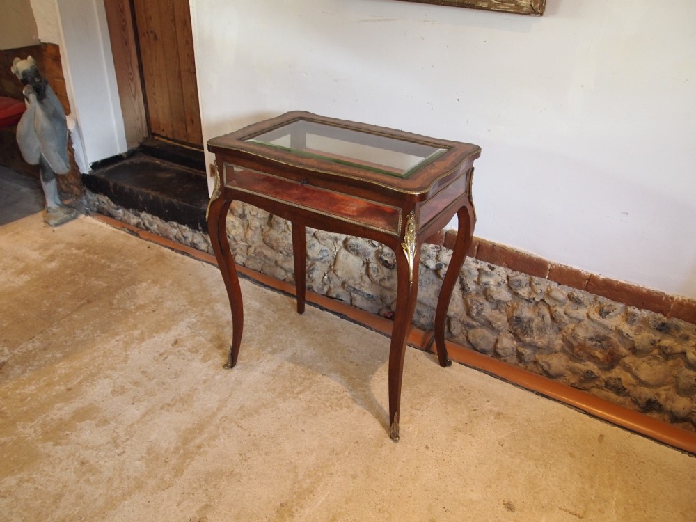 Table bijouterie display fine French Rosewood c1870 View XIII