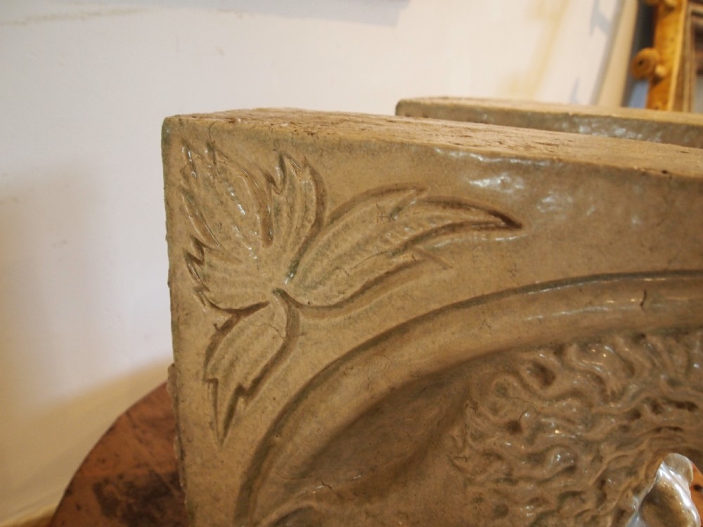 Rare pair of Victorian stoneware architectural corbels c1880 View IX