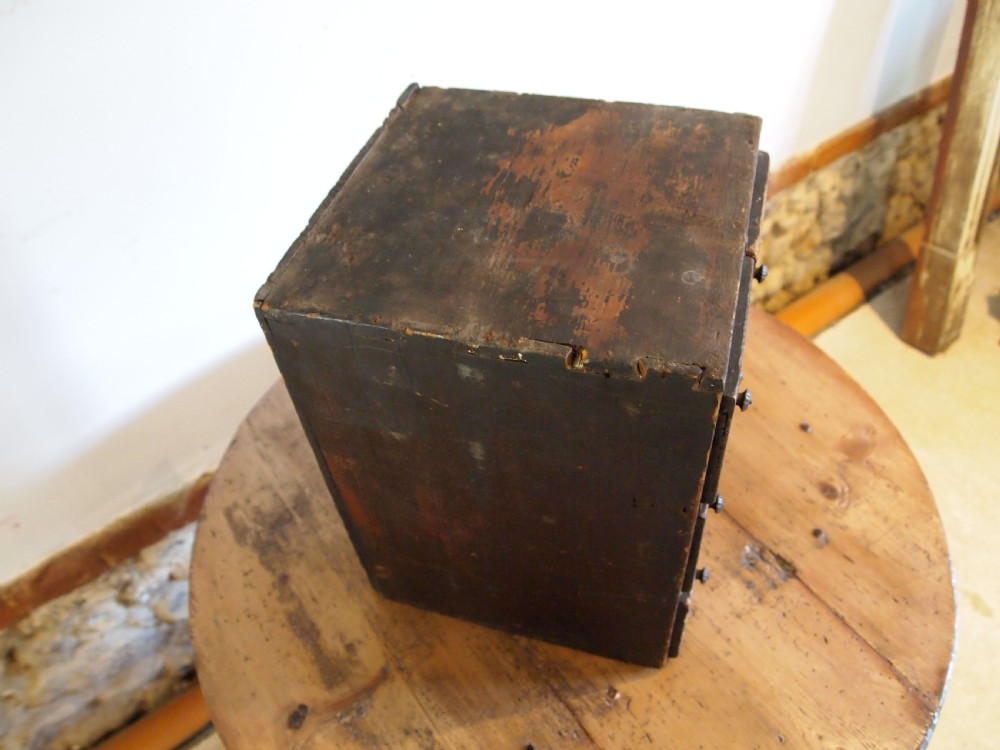 Chest of drawers good primitive folk art miniature chest c1800 View III