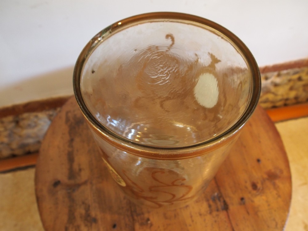Antique French preserve jar large Rosewater c1900 View IV