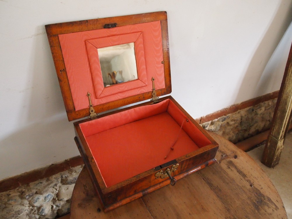 Box Rare 17th Century lace box Olive Oyster veneered c1690 View V