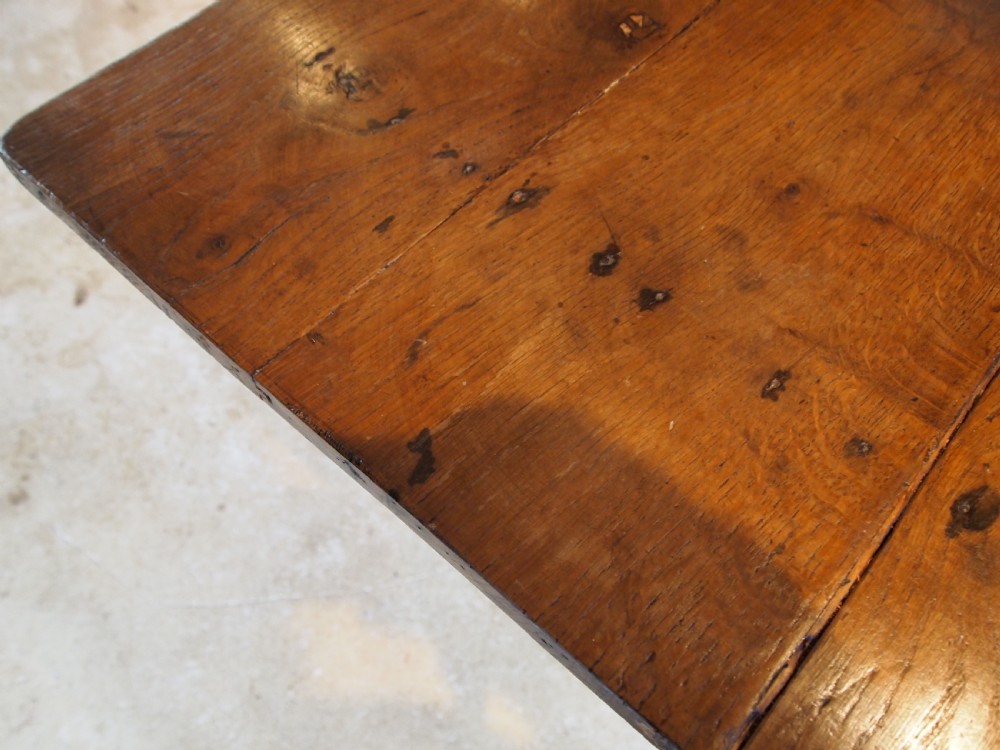 Table refectory farmhouse Oak dining George III period French c1800 View III