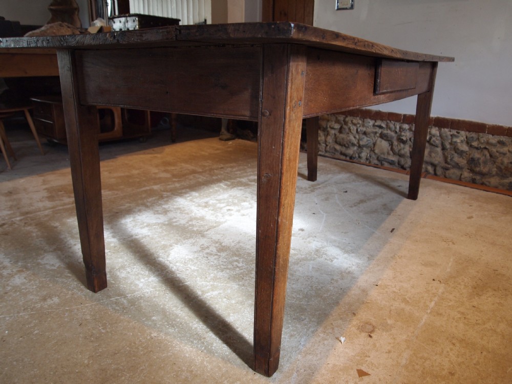 Table refectory farmhouse Oak dining George III period French c1800 View XI