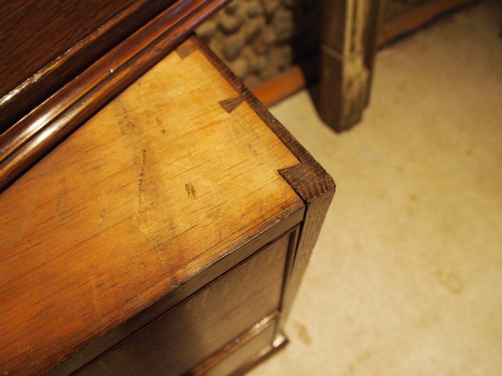 Chest of drawers rare George III Oak chest on chest c1800 View III