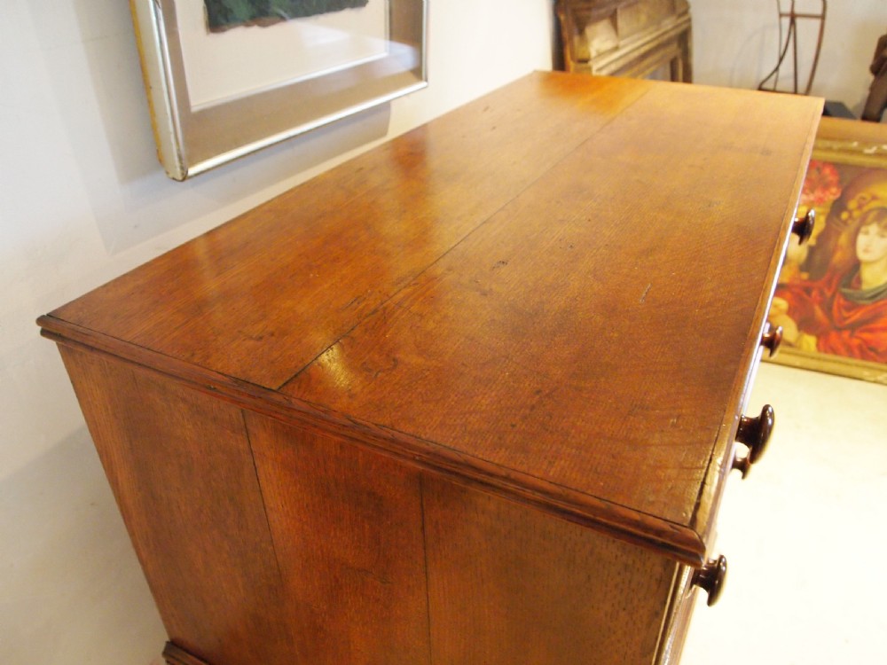 Chest of drawers rare George III Oak chest on chest c1800 View V