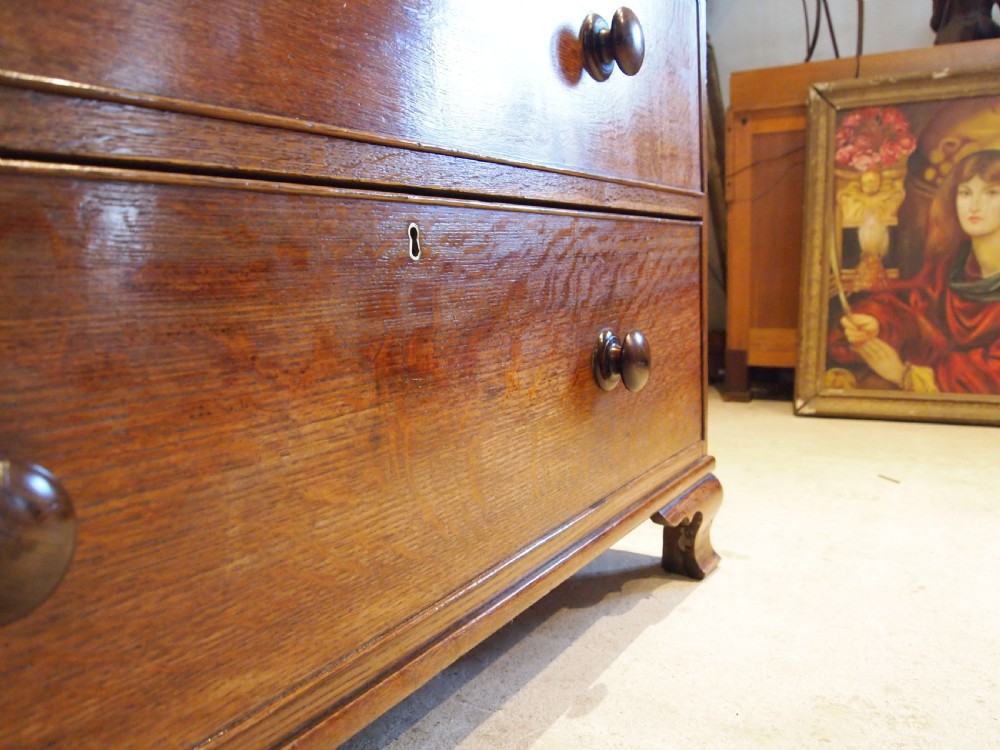 Chest of drawers rare George III Oak chest on chest c1800 View VII