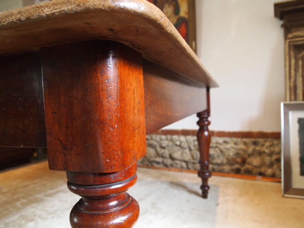 Table superb Victorian Walnut/Pine refectory farmhouse dining c1870 View VII