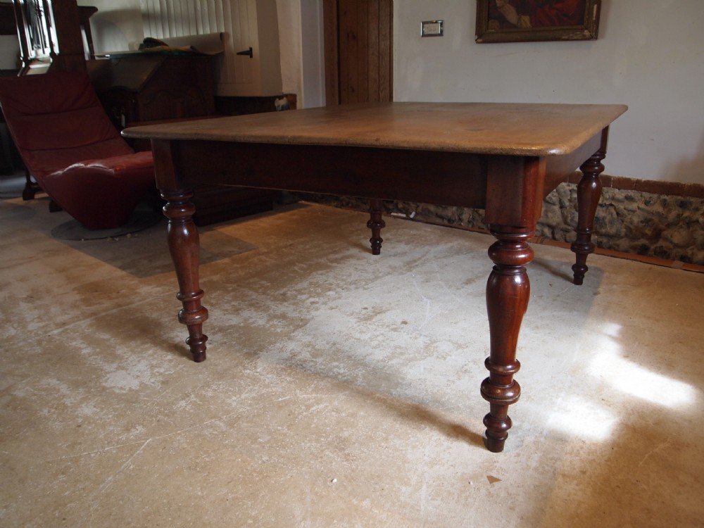 Table superb Victorian Walnut/Pine refectory farmhouse dining c1870 View VIII