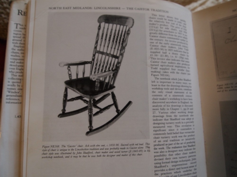 Rocking chair Caistor Rocker John Shadford Victorian Elm c1870 View IX