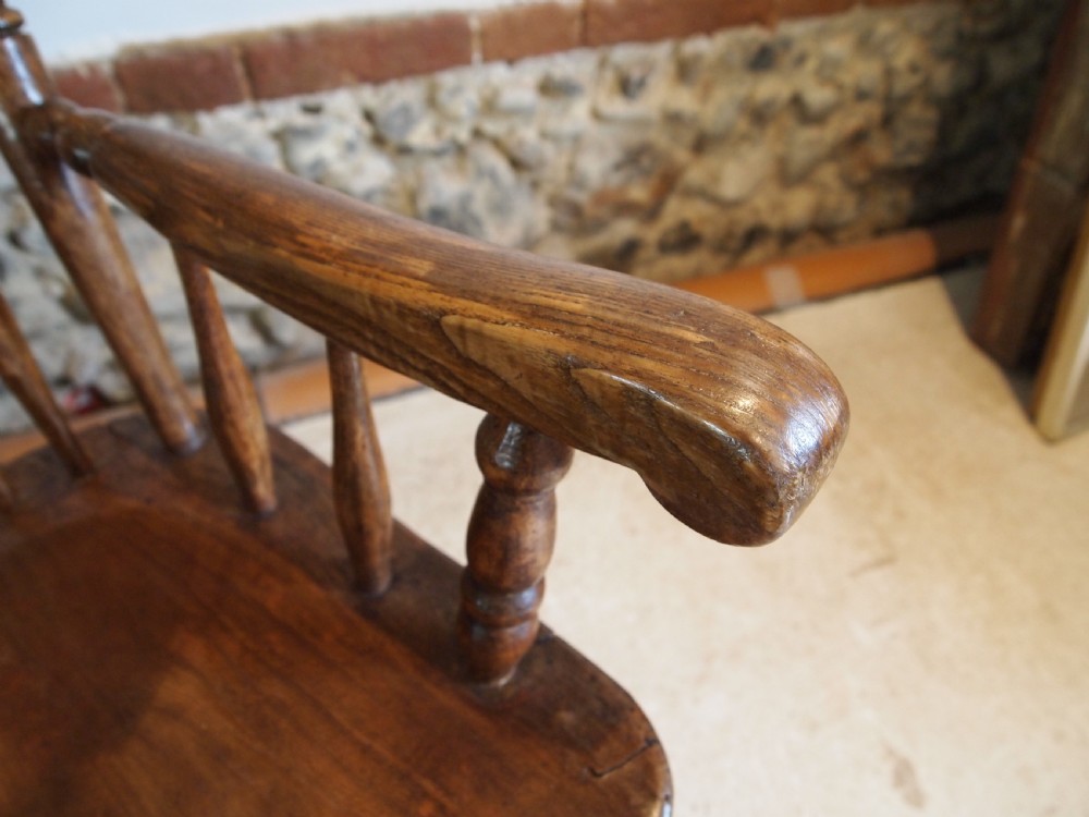 Rocking chair Caistor Rocker John Shadford Victorian Elm c1870 View XIV
