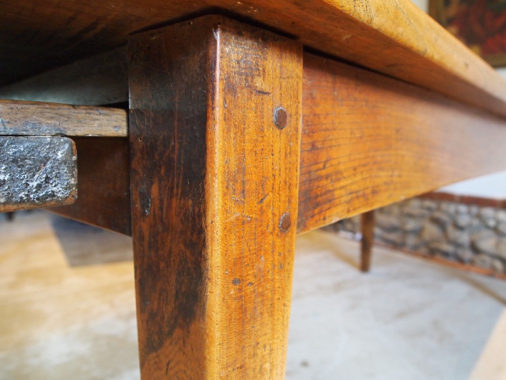 Table stunning very rare Elm two plank refectory farmhouse dining c1820 View VII