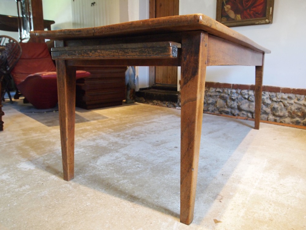 Table stunning very rare Elm two plank refectory farmhouse dining c1820 View XIV