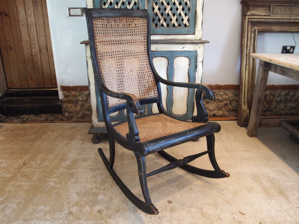 Chair rocking chair Swedish original paint c1860