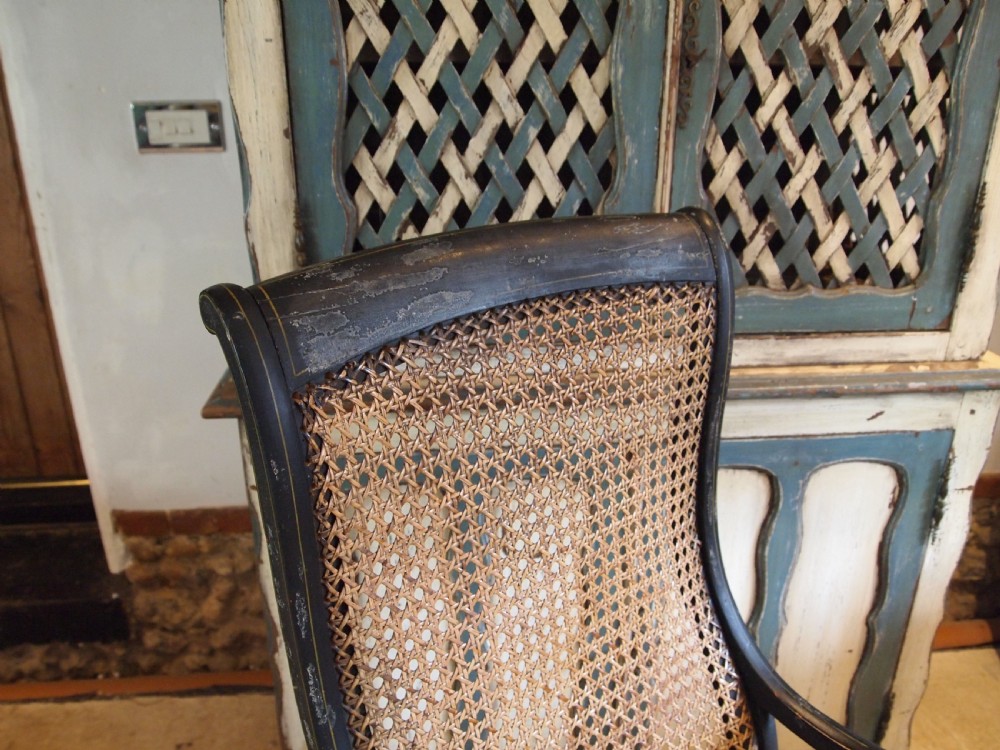 Chair rocking chair Swedish original paint c1860 View VI