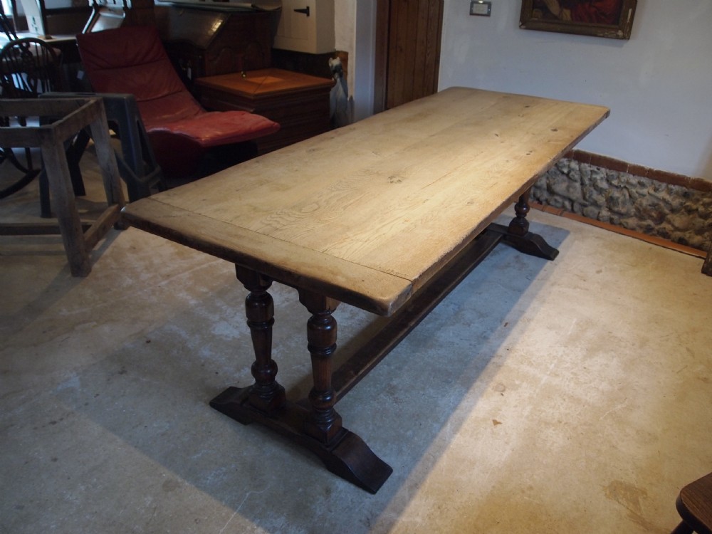 Table large French Oak monastic refectory dining table c1890