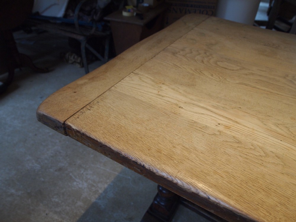 Table large French Oak monastic refectory dining table c1890 View VIII