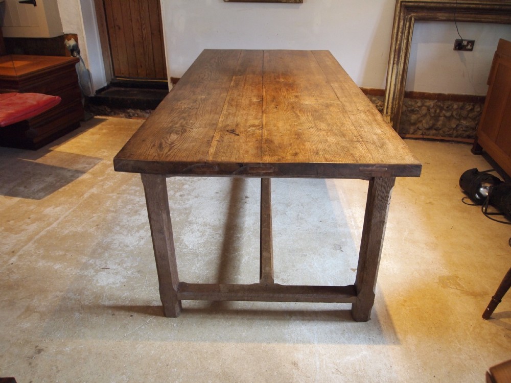 Table refectory farmhouse dining Oak Victorian c1880 View III