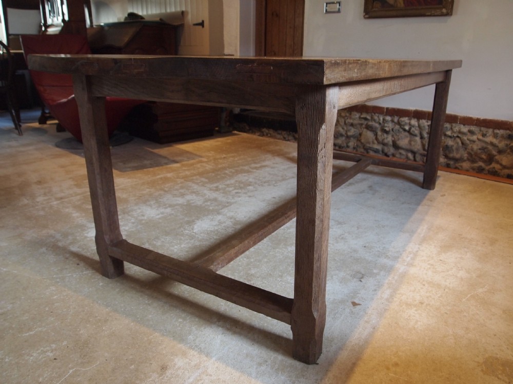 Table refectory farmhouse dining Oak Victorian c1880 View IV