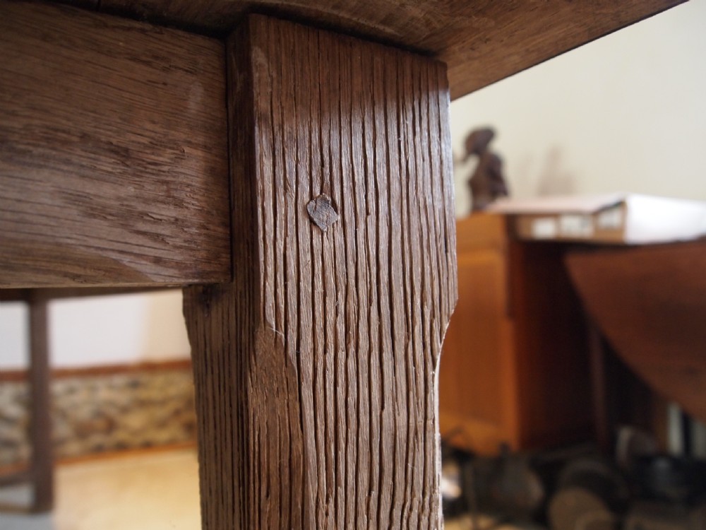 Table refectory farmhouse dining Oak Victorian c1880 View VIII