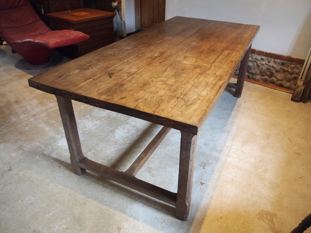 Table refectory farmhouse dining Oak Victorian c1880 View X