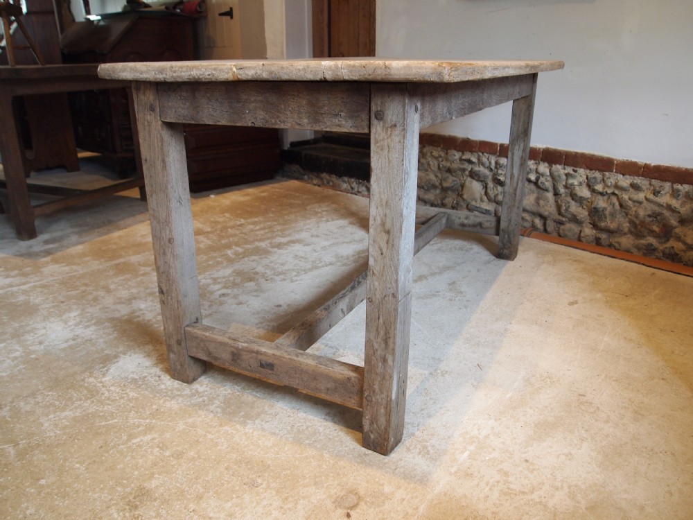 Table wonderful George III Oak and Pine refectory farmhouse c1790 View II