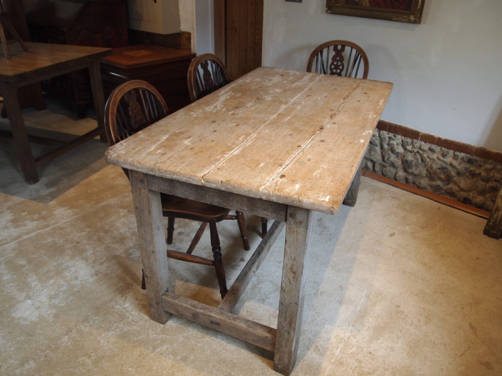 Table wonderful George III Oak and Pine refectory farmhouse c1790 View III