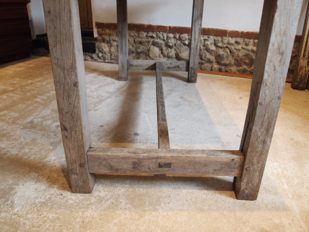Table wonderful George III Oak and Pine refectory farmhouse c1790 View V