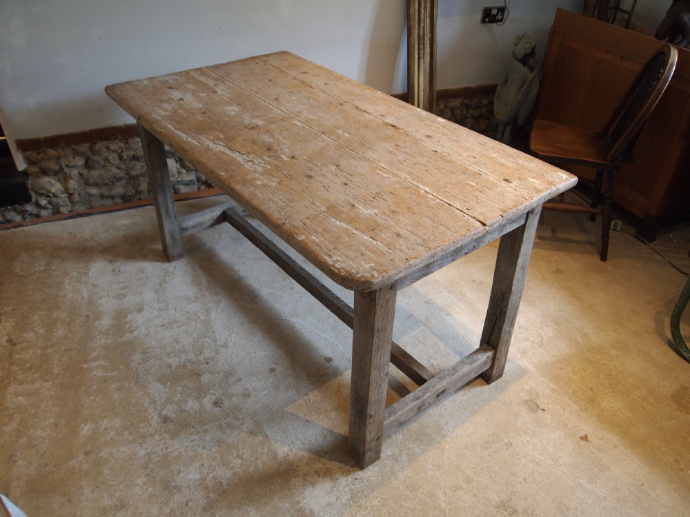 Table wonderful George III Oak and Pine refectory farmhouse c1790 View VIII