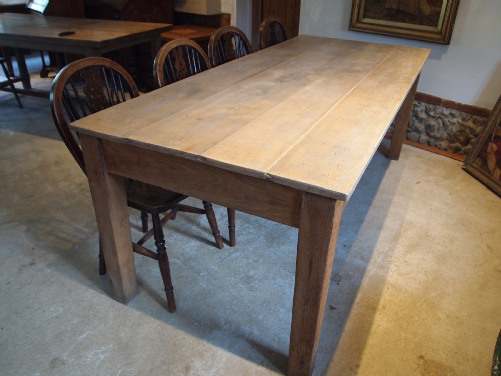 Table refectory farmhouse dining Oak Sycamore c1880 View IV