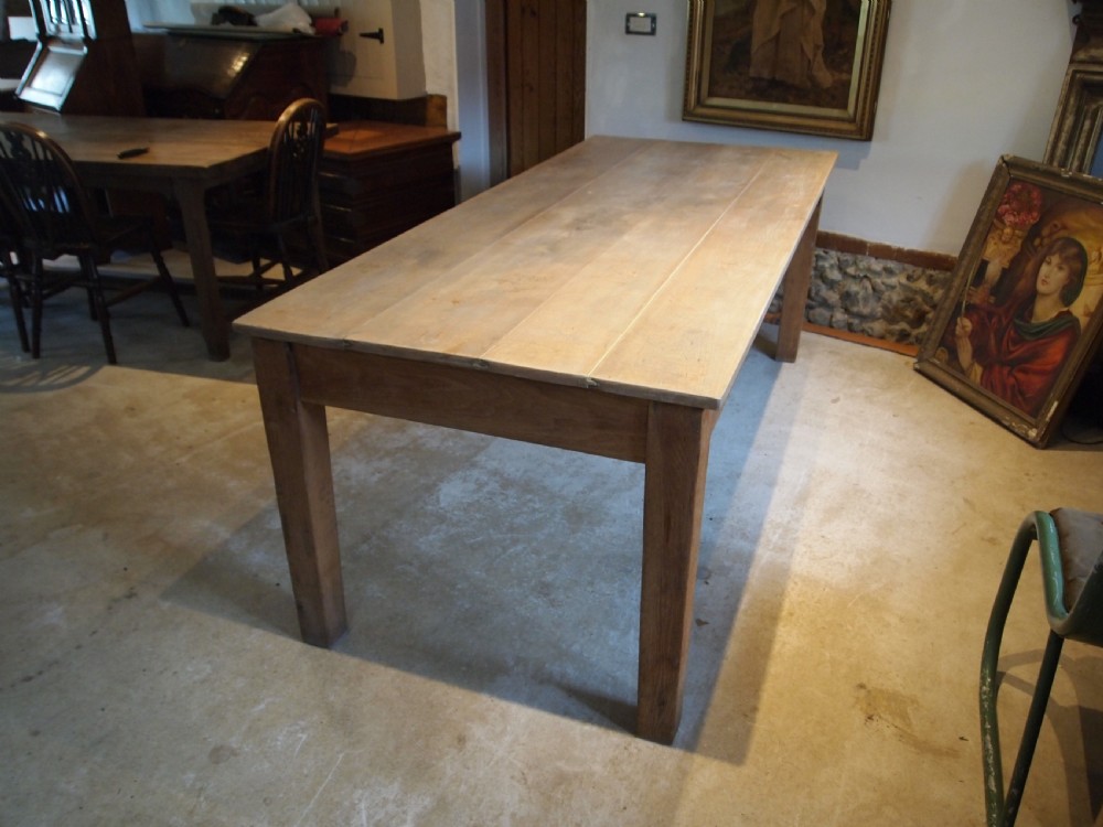 Table refectory farmhouse dining Oak Sycamore c1880 View V