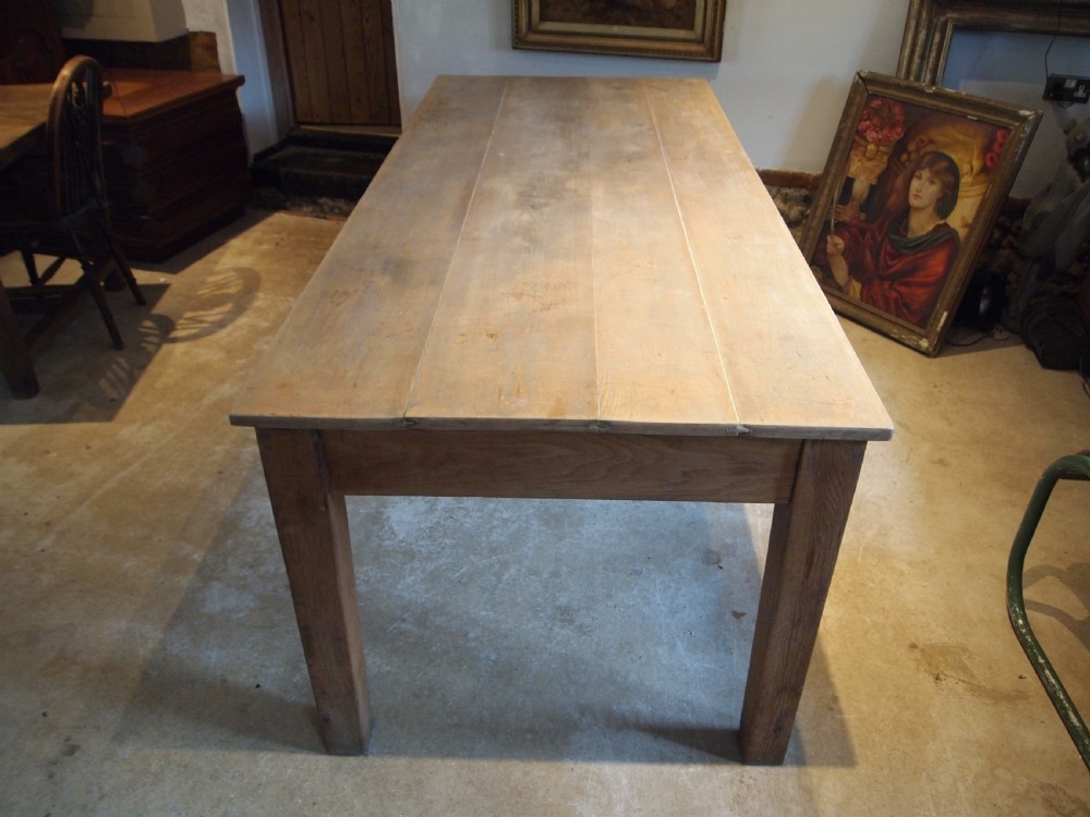 Table refectory farmhouse dining Oak Sycamore c1880 View VIII