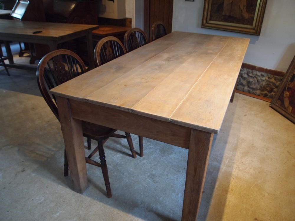 Table refectory farmhouse dining Oak Sycamore c1880 View XI