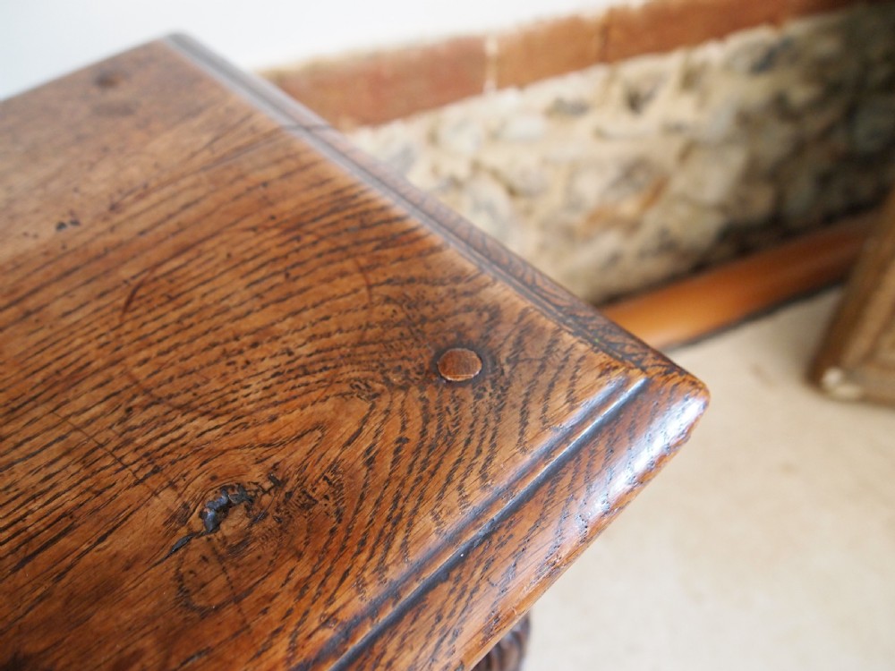 Stool Oak joint stool Elizabethan style c1880 View IV
