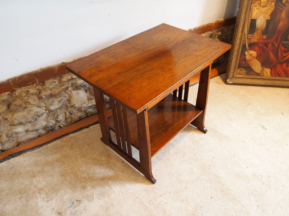 Table Arts and Crafts Mission type Walnut lamp hall coffee c1900