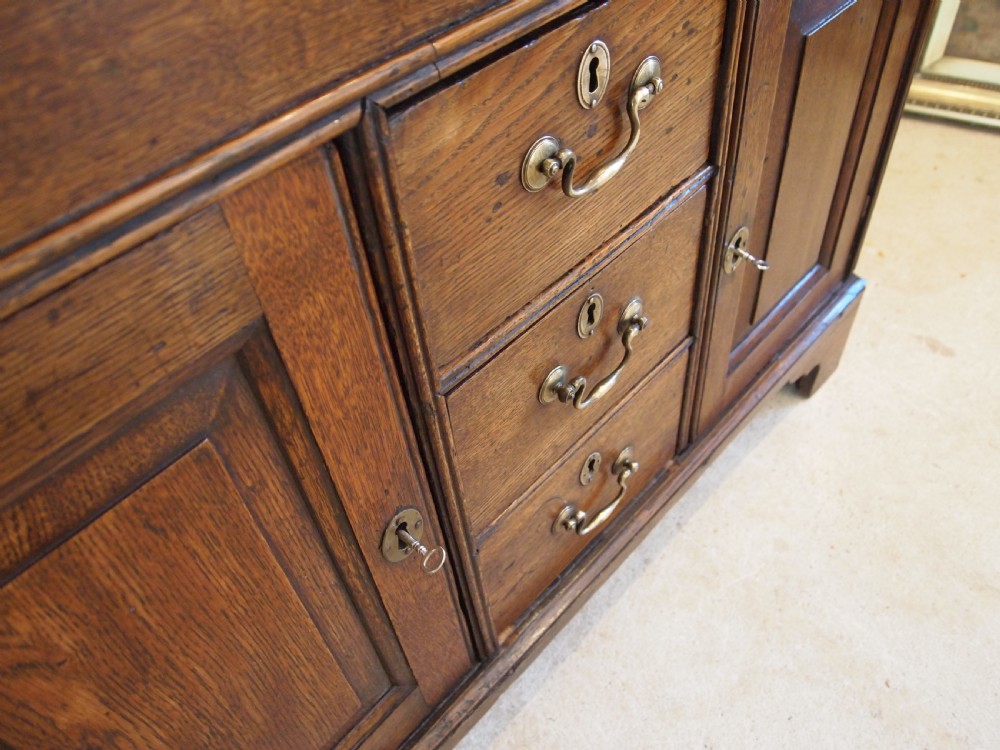 Bureau desk very rare Norfolk Wells George II Oak c1740 View IX