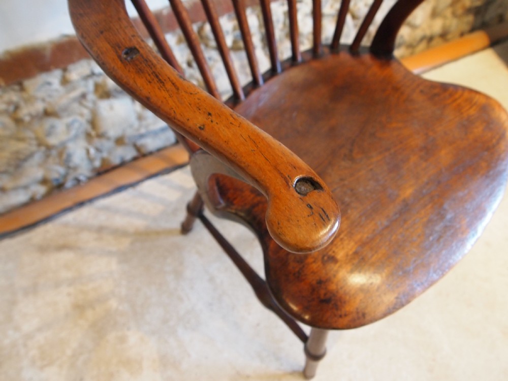 Chair stunning Windsor George III Elm Beech c1790 View VII