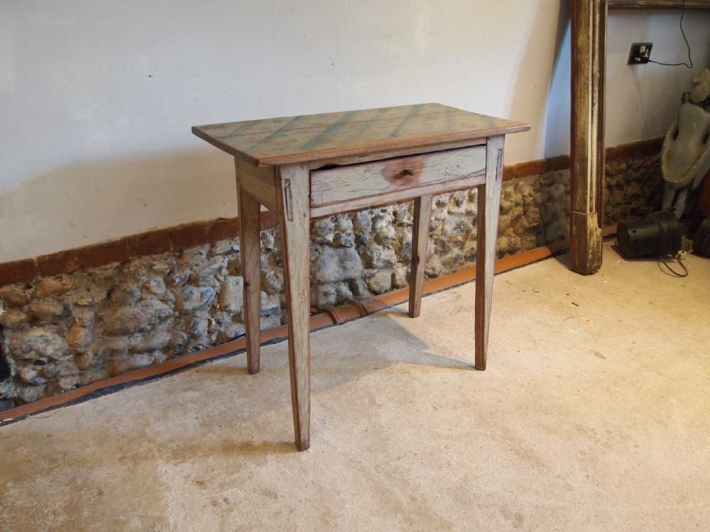 Table rare small Swedish painted side hall or lamp c1820