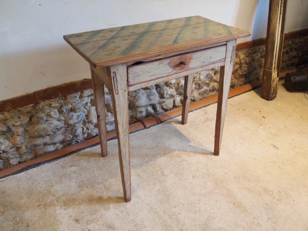 Table rare small Swedish painted side hall or lamp c1820 View VIII