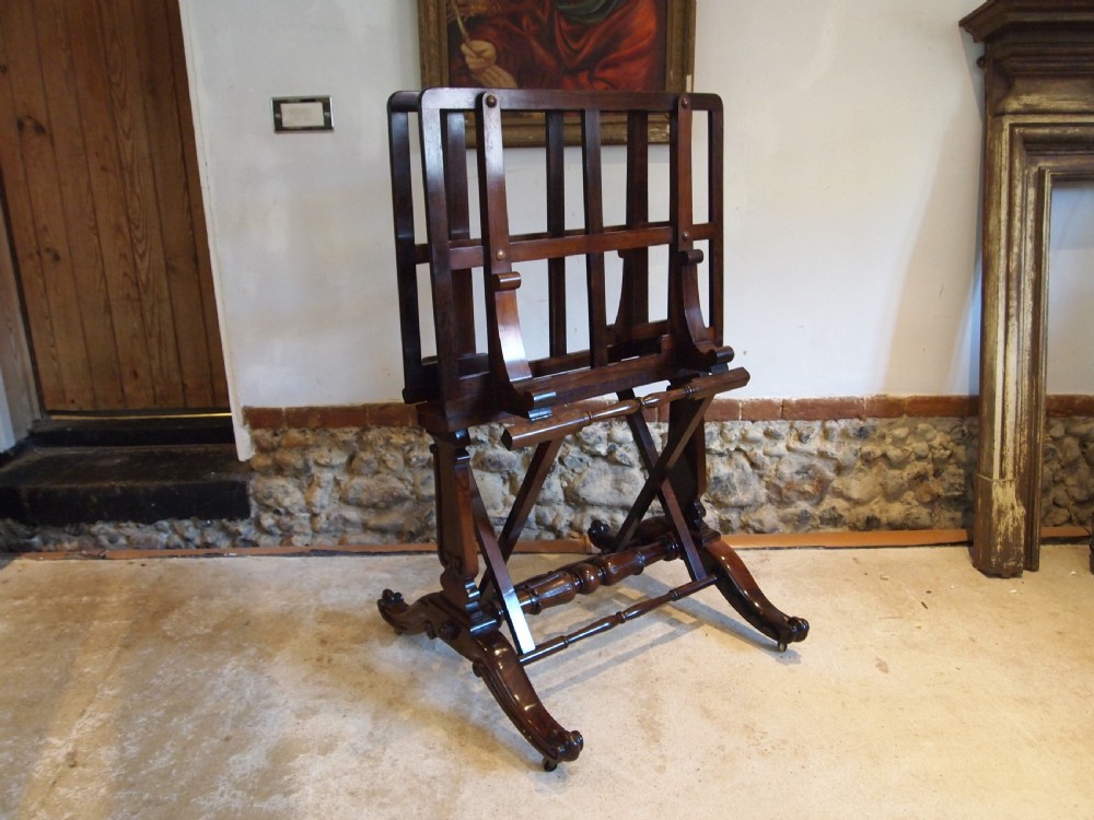 Folio stand outstanding solid Rosewood William IV c1830 View VIII