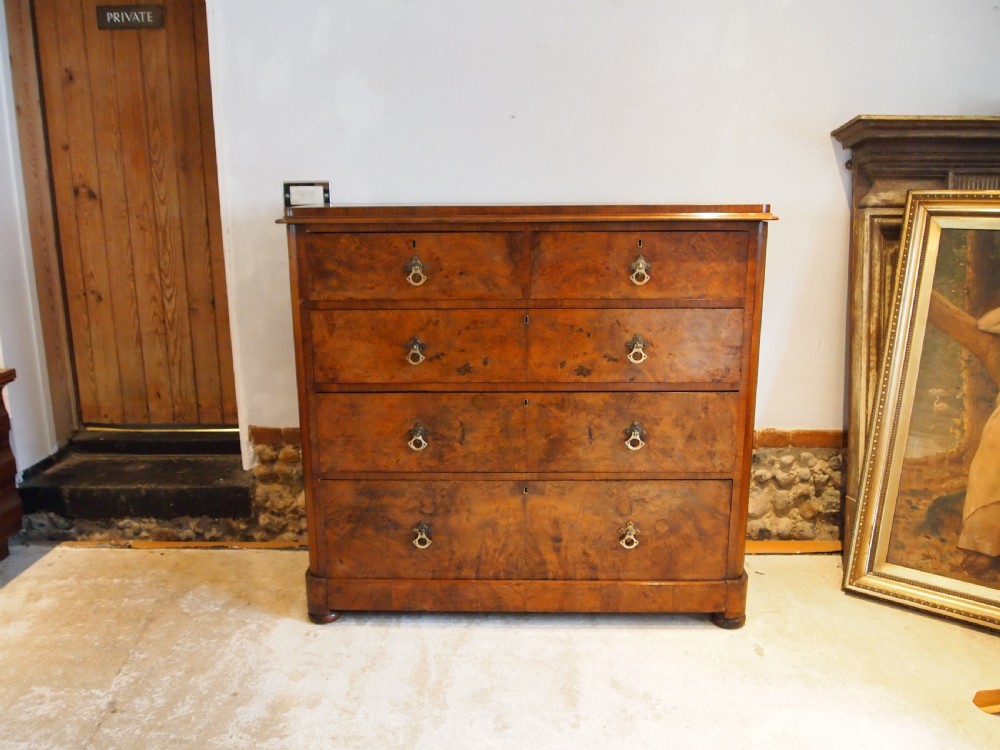 Chest of drawers Fine Burr Walnut Victorian c1870 View V