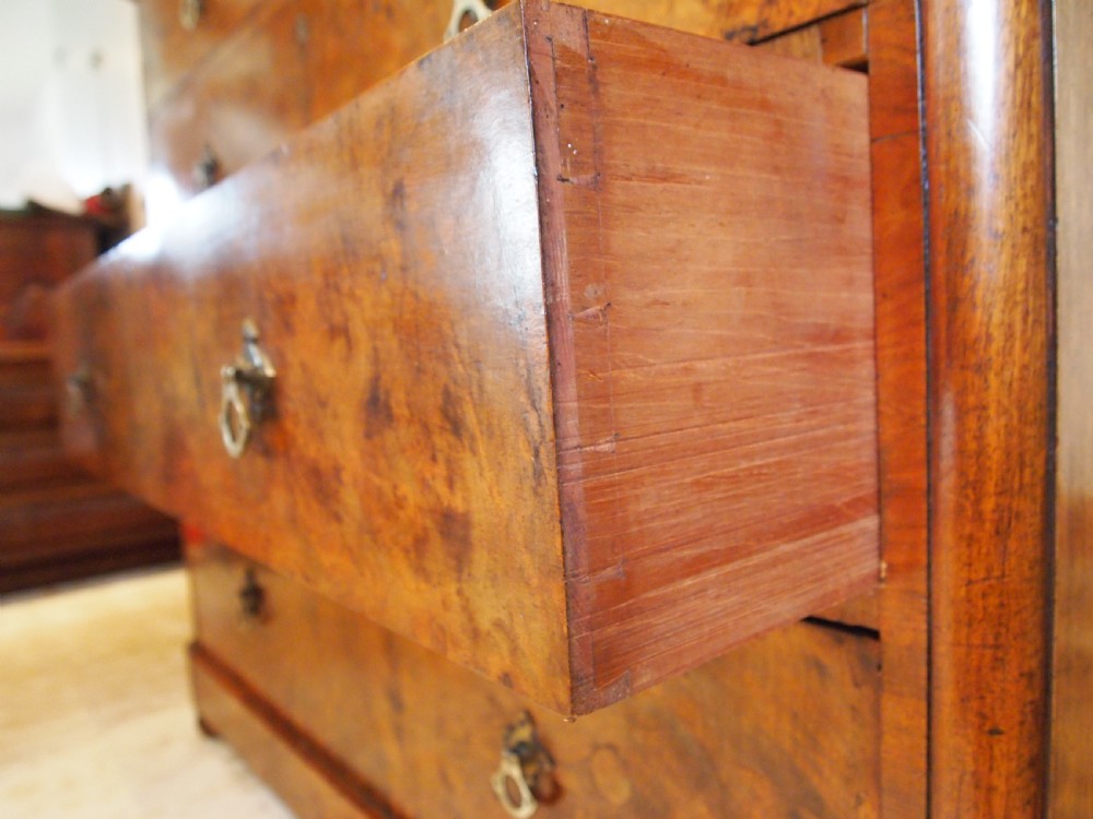 Chest of drawers Fine Burr Walnut Victorian c1870 View IX