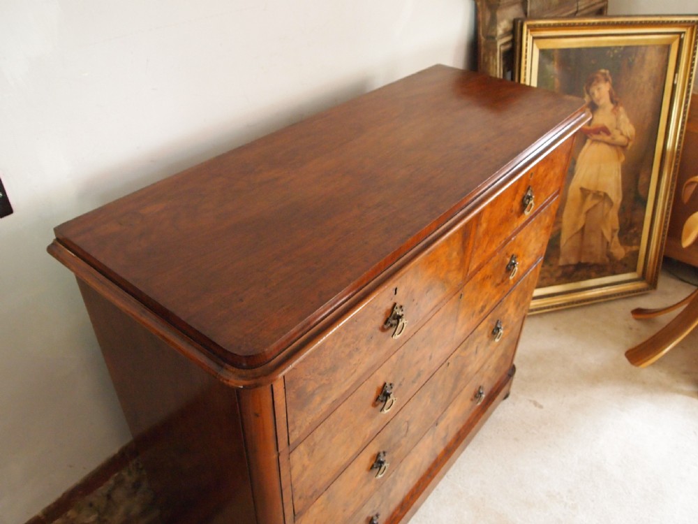 Chest of drawers Fine Burr Walnut Victorian c1870 View X