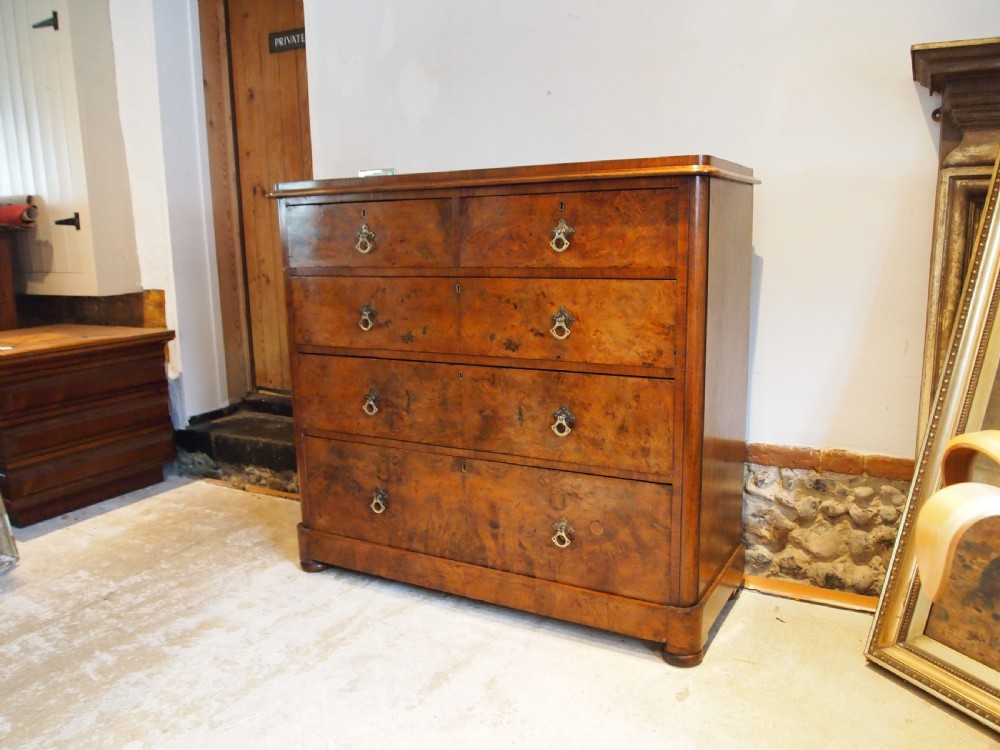 Chest of drawers Fine Burr Walnut Victorian c1870 View XI