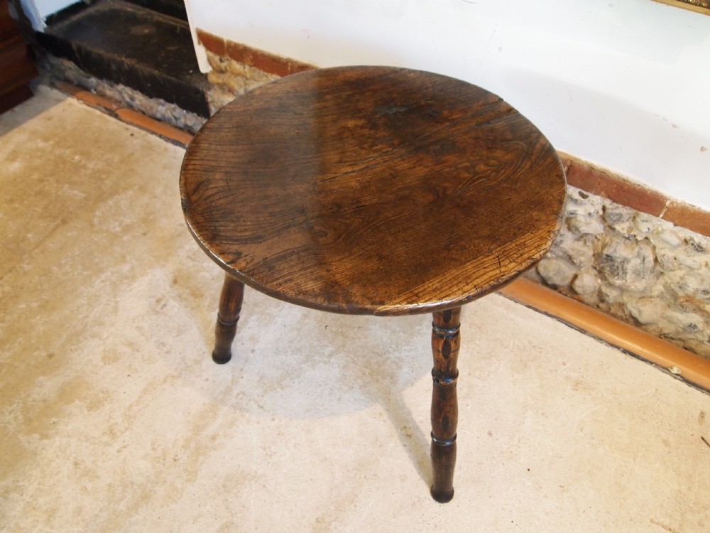 Table stunning George III Ash primitive cheese top c1780 View IV