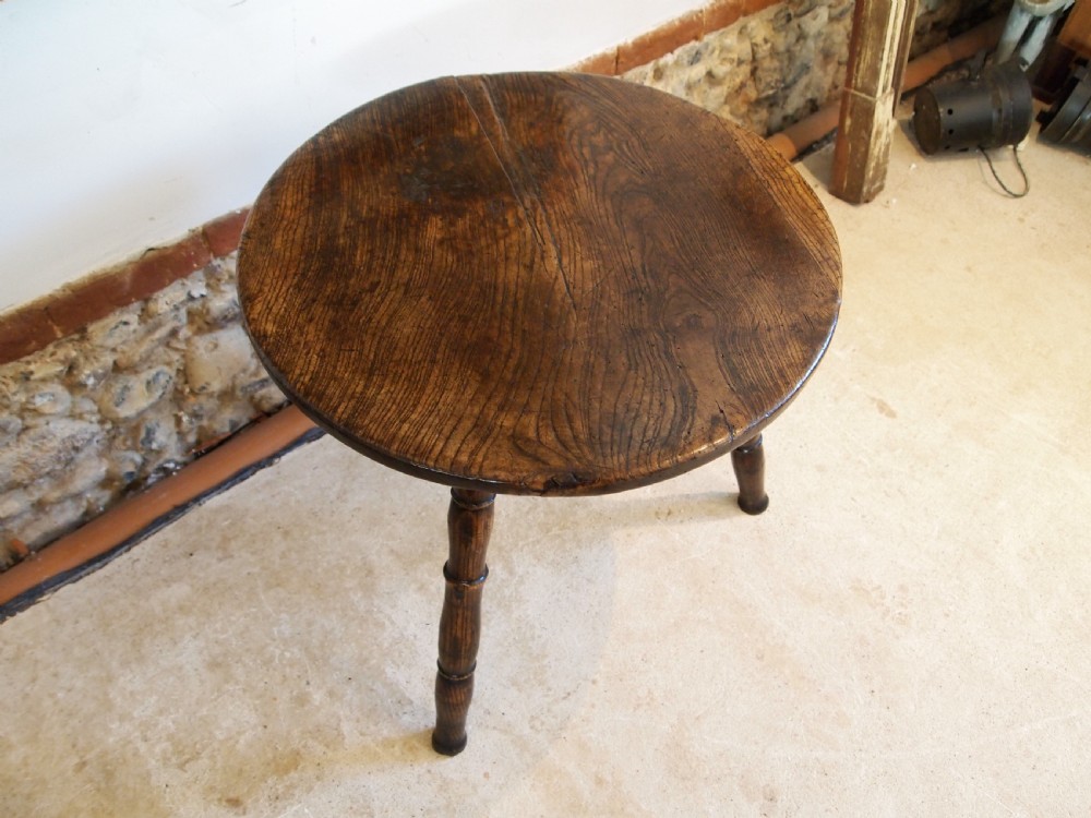 Table stunning George III Ash primitive cheese top c1780 View X