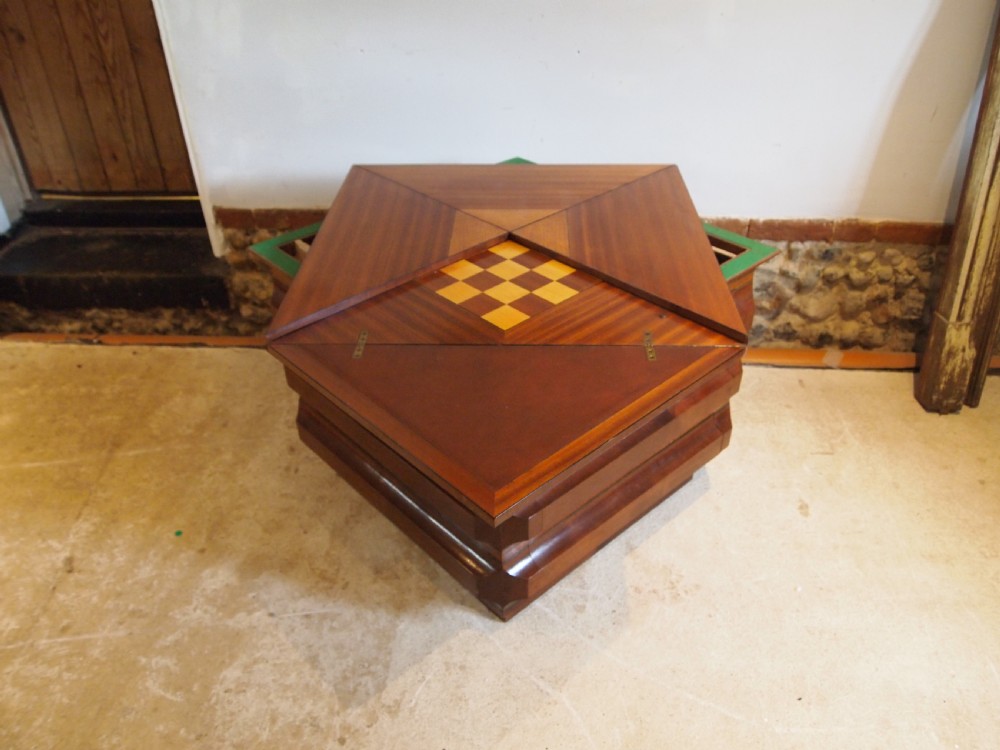 Table coffee games table stunning made by A Culley c1930 View VII