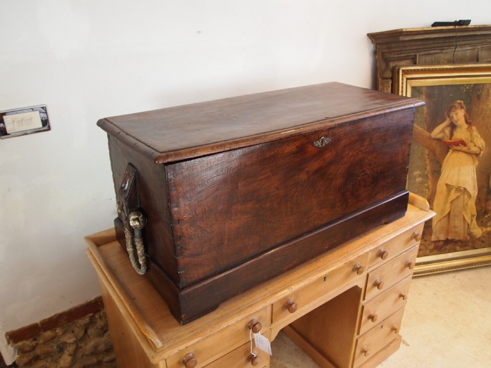 Chest trunk rare Seamans sailors chest Camphor wood c1800 View III