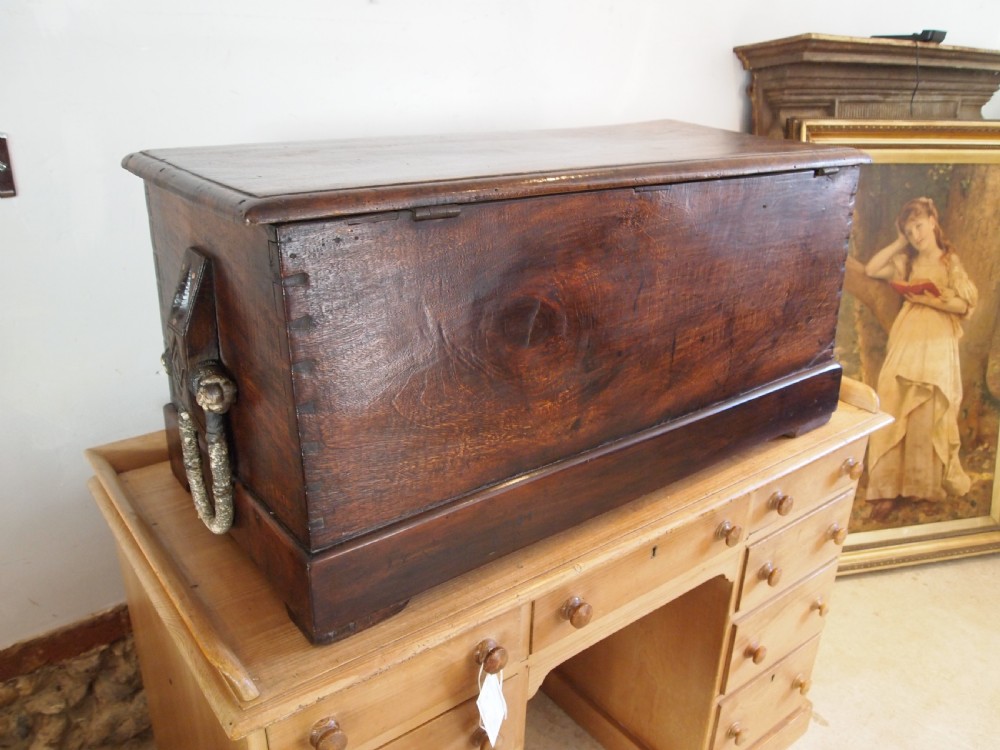 Chest trunk rare Seamans sailors chest Camphor wood c1800 View X