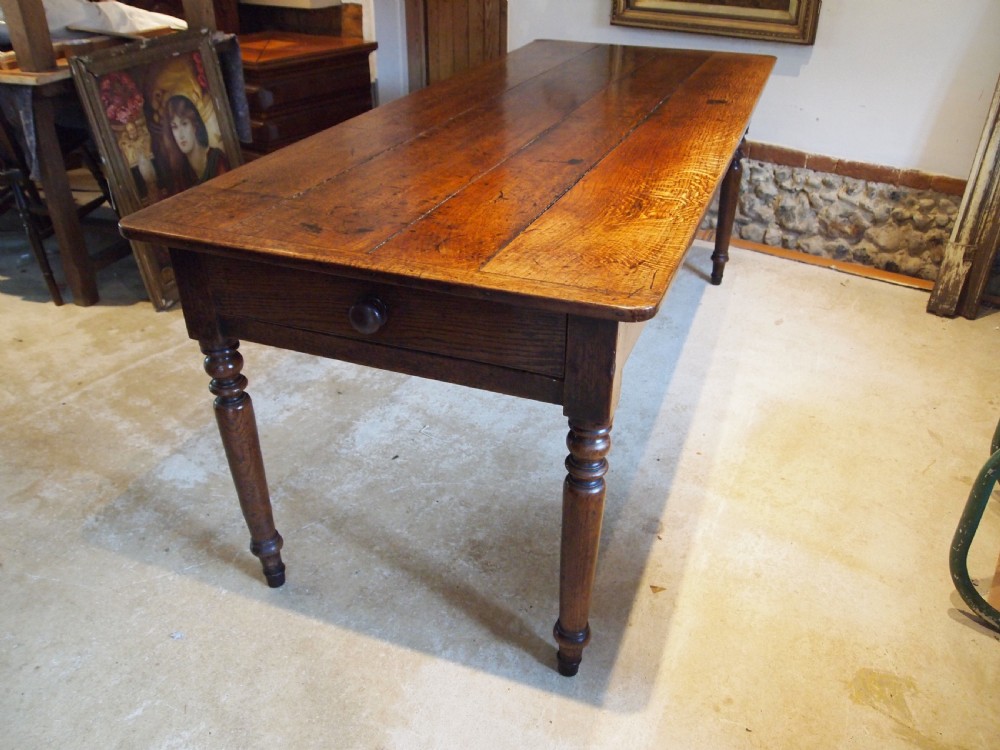 Table rare stunning farmhouse refectory English Oak c1820 View III